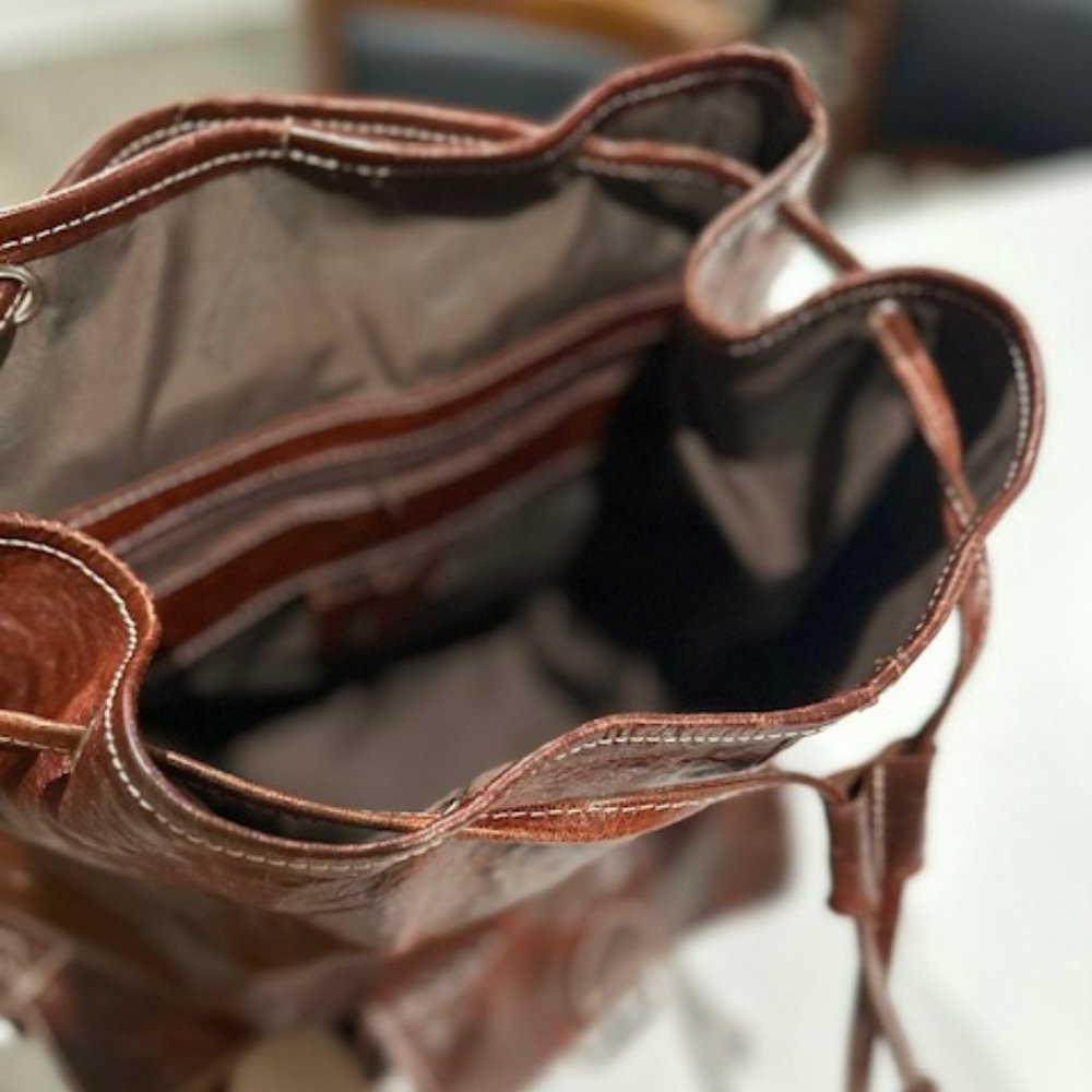 Ostrich Leather Travel Backpack